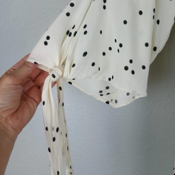 H&M Polka dot Midi Shirt Dress Relaxed Fit Light Weight size 6 - Picture 4 of 6